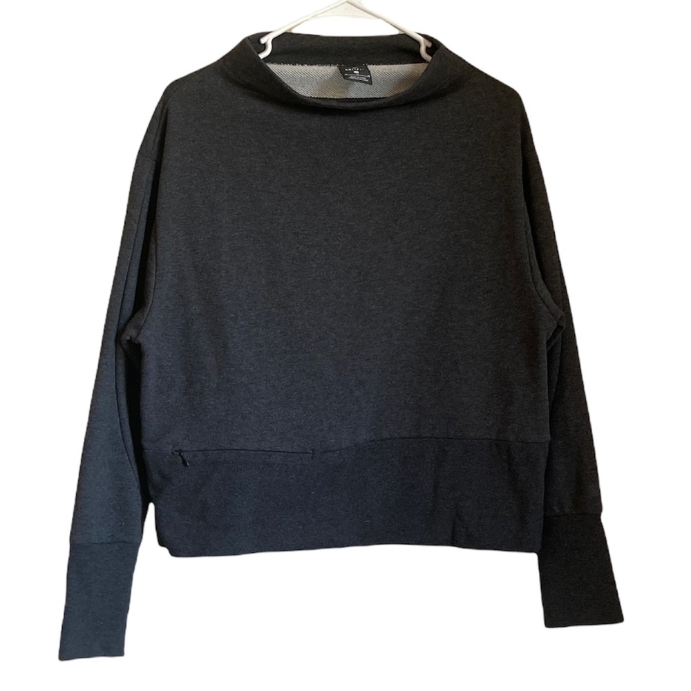 Nike Gray Dri Fit Versa Studio Mock Neck Sweater Sweatshirt Medium